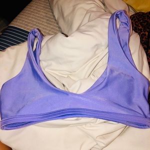 New purple spandex bikini top small